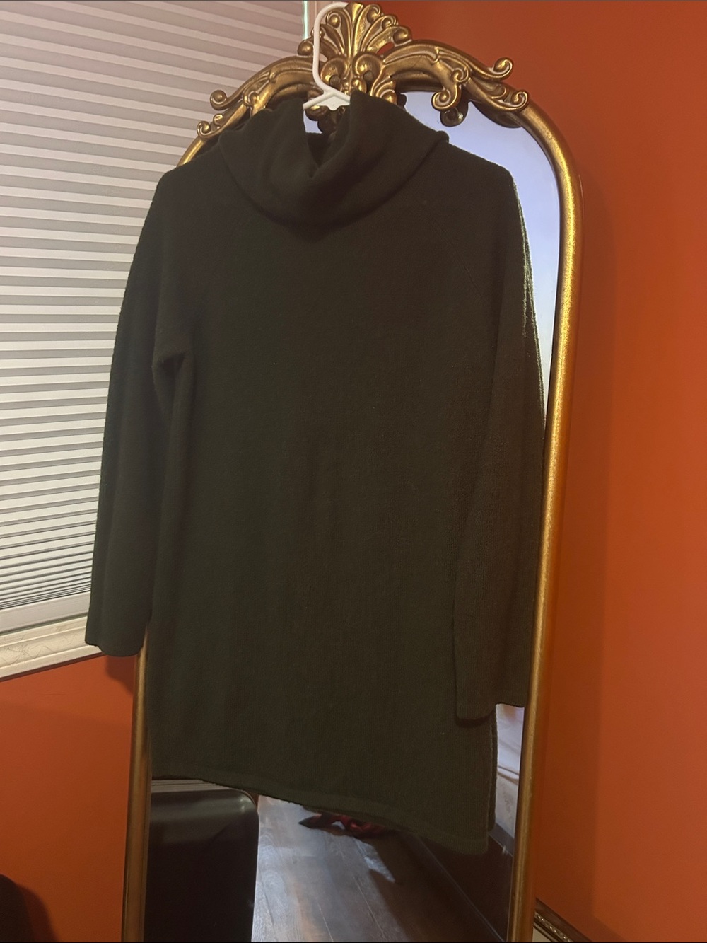 Forever 21 Forest Green Cowl Neck Tunic Sweater